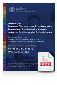 Employer Characteristics Associated with Employment Discrimination Charges under the Americans with Disabilities Act